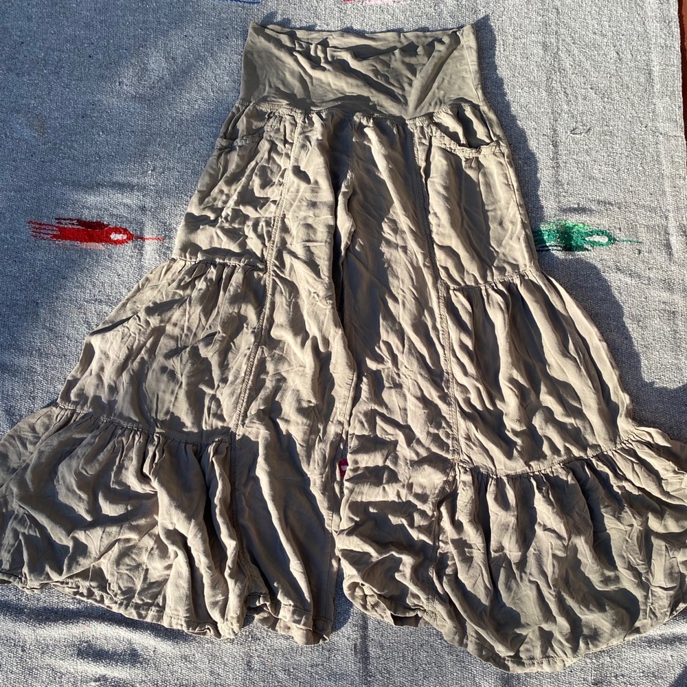 Boho Sage Green Flowy Pants